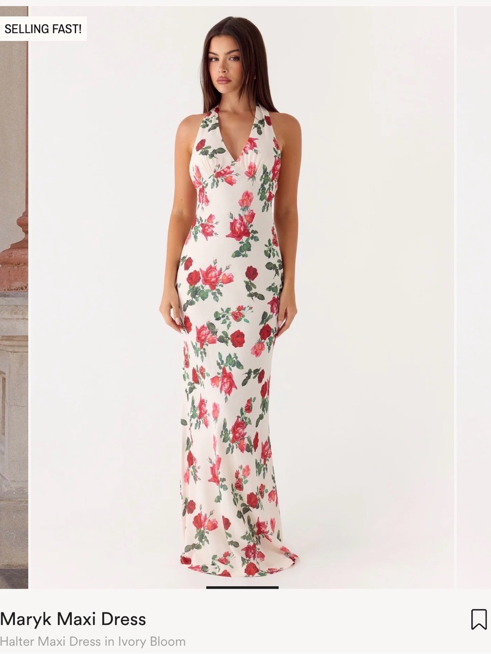 Peppermayo Maryk Maxi dress Ivory Floral Halter